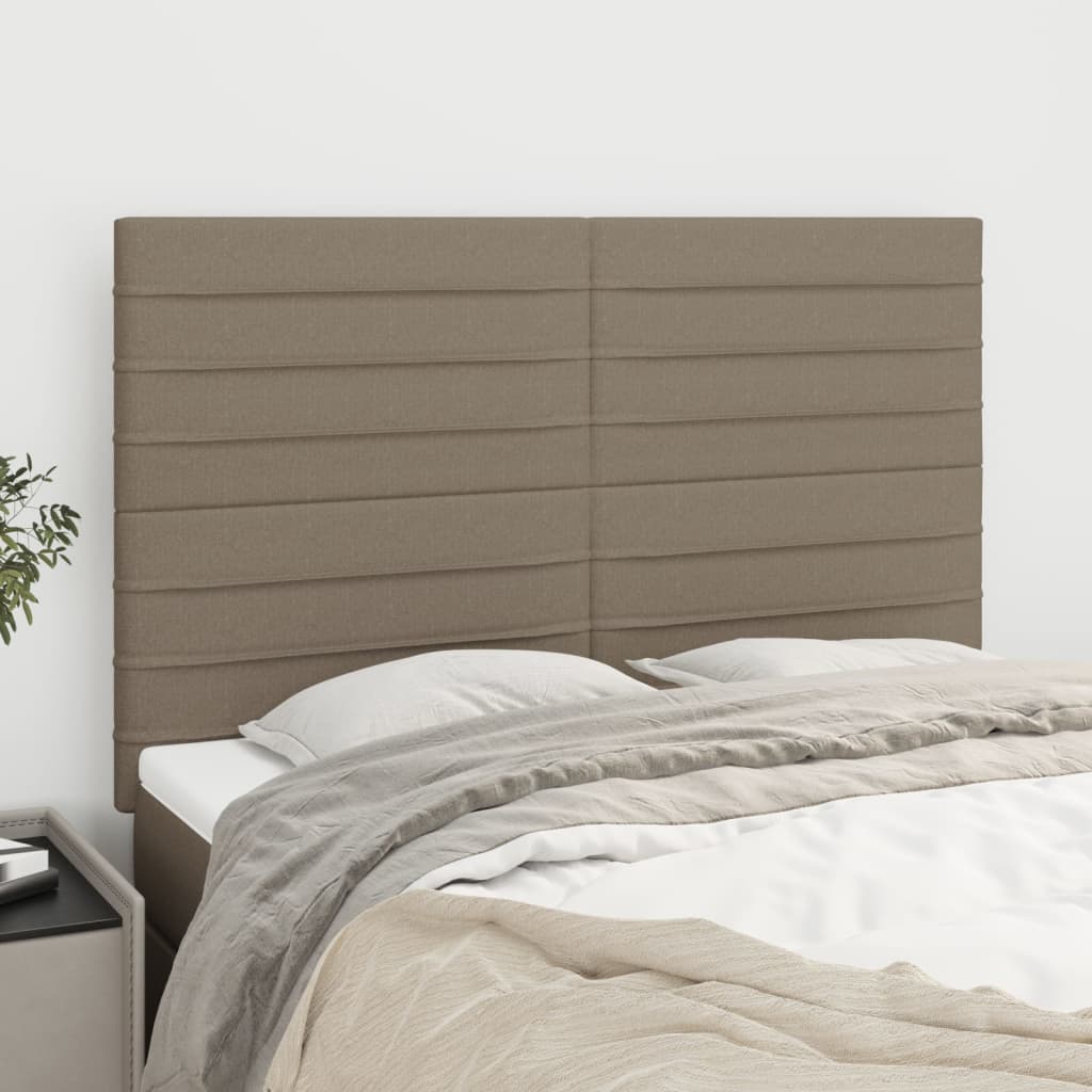 vidaXL Zagłówek taupe 144x5x118/128 cm materiał
