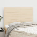 vidaXL Zagłówek kremowy 144x5x118/128 cm materiał