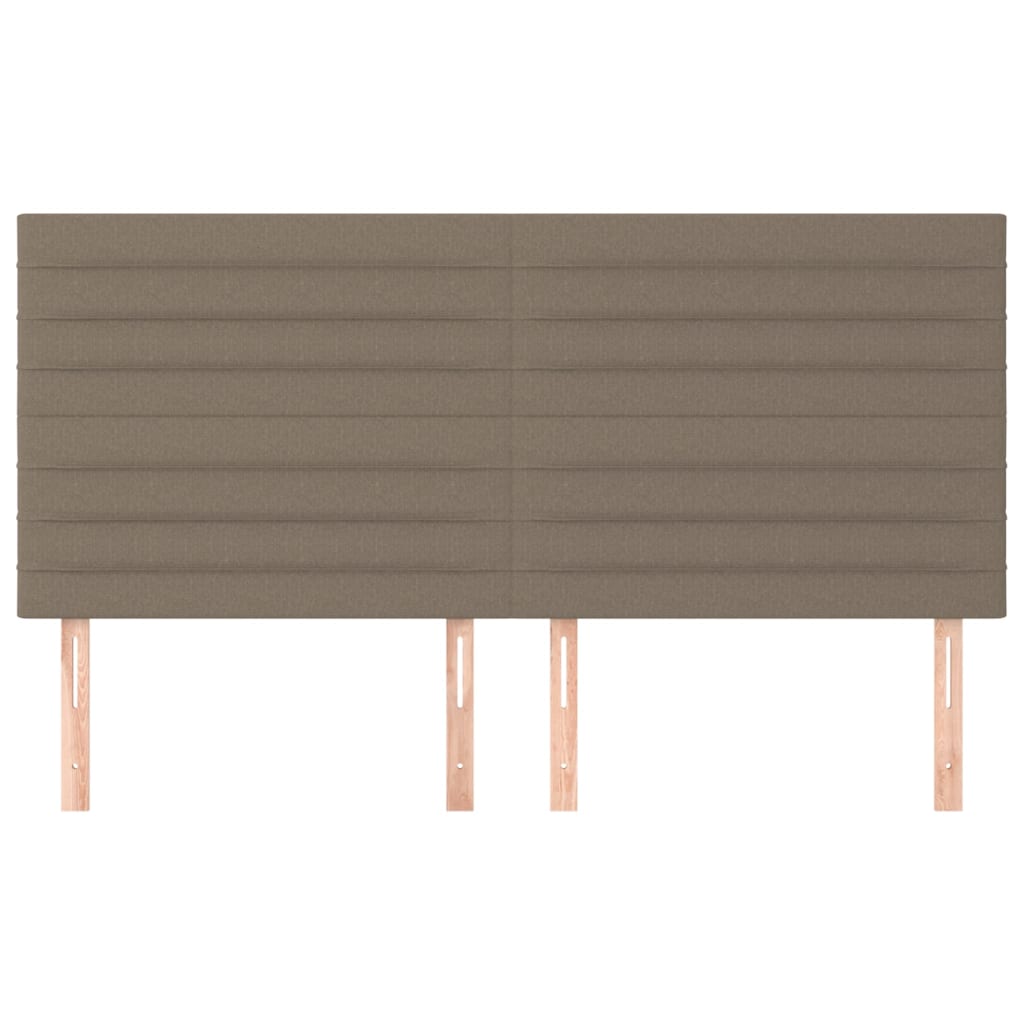 vidaXL Zagłówek taupe 160x5x118/128 cm materiał