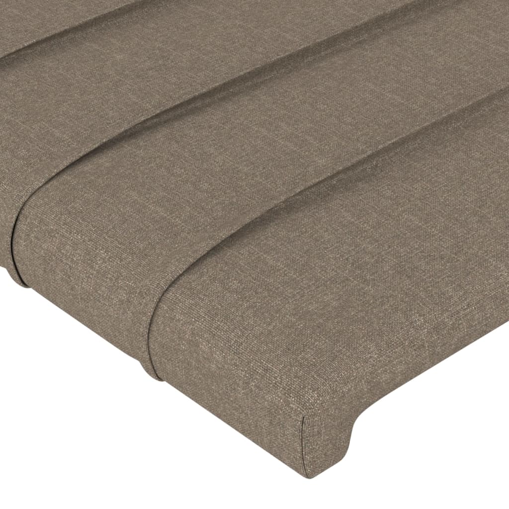 vidaXL Zagłówek taupe 160x5x118/128 cm materiał