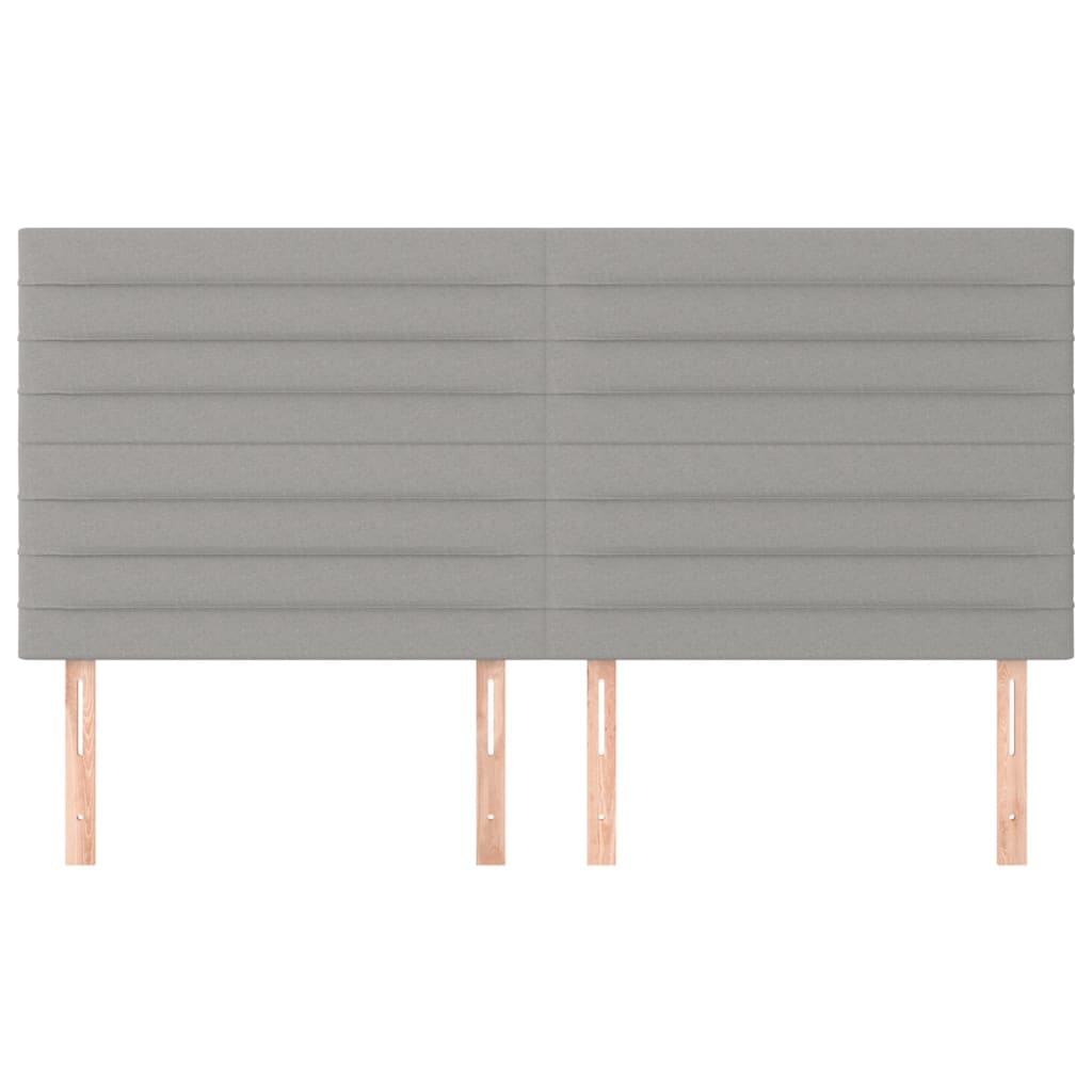 vidaXL Zagłówek jasnoszary 180x5x118/128 cm tkanina