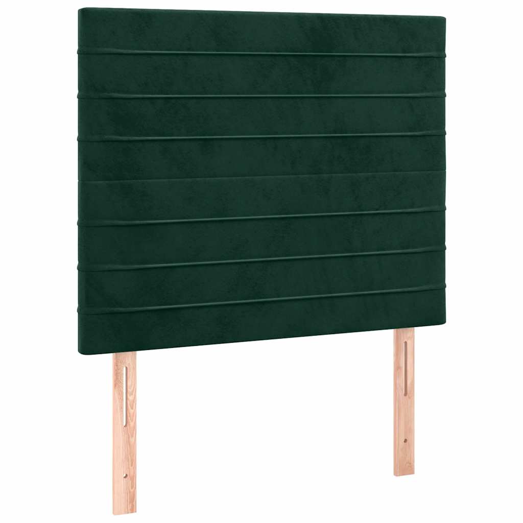vidaXL Zagłówek ciemnozielony 80x5x118/128 cm aksamit