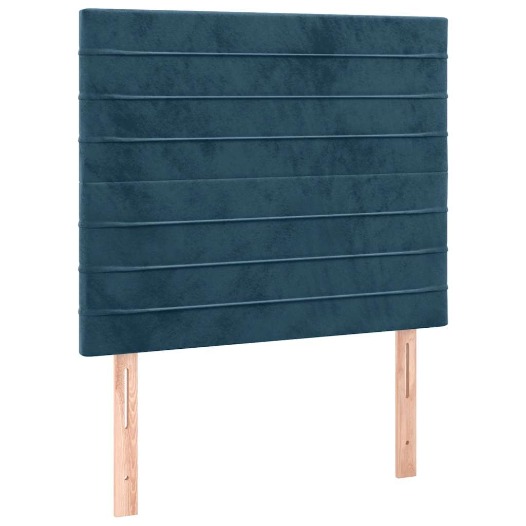 vidaXL Zagłówek granatowy 80x5x118/128 cm aksamit