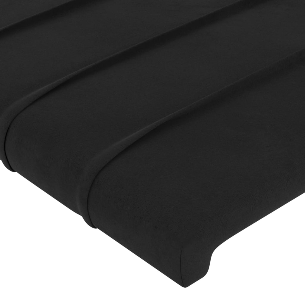 vidaXL Zagłówek czarny 90x5x118/128 cm aksamit