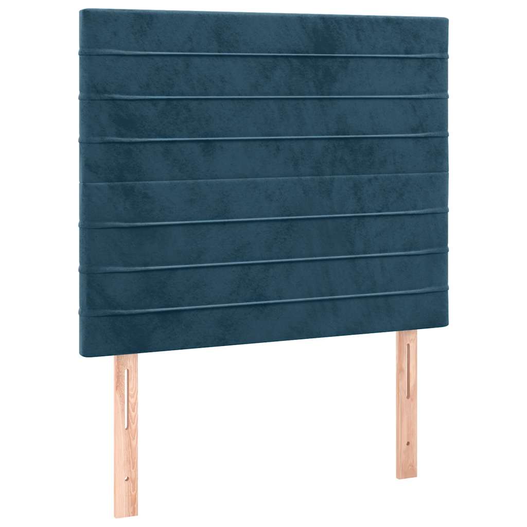 vidaXL Zagłówek granatowy 90x5x118/128 cm aksamit