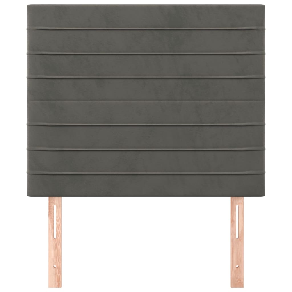 vidaXL Zagłówek ciemnoszary 100x5x118/128 cm aksamit