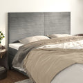 vidaXL Zagłówek jasnoszary 200x5x118/128 cm aksamit
