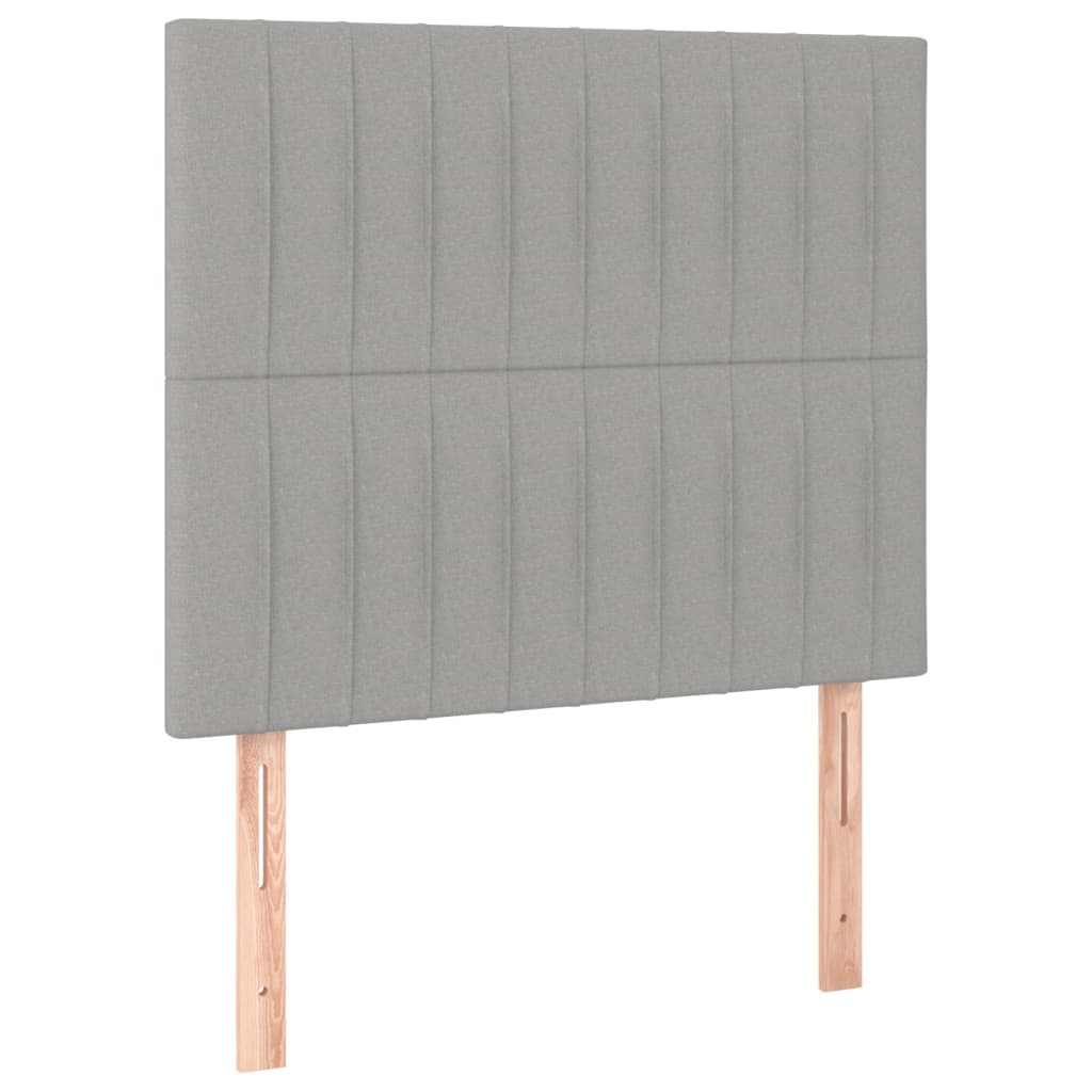 vidaXL Zagłówek jasnoszary 80x5x118/128 cm tkanina