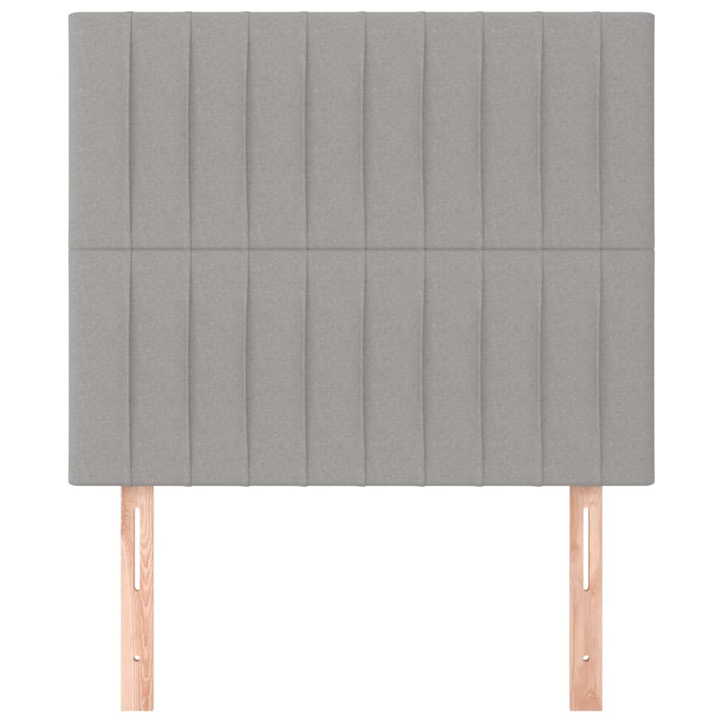 vidaXL Zagłówek jasnoszary 80x5x118/128 cm tkanina