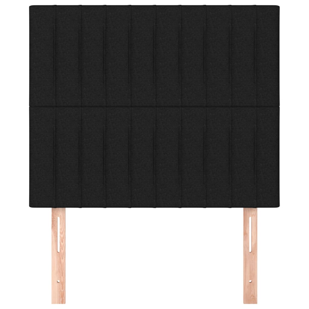 vidaXL Zagłówek czarny 80x5x118/128 cm tkanina