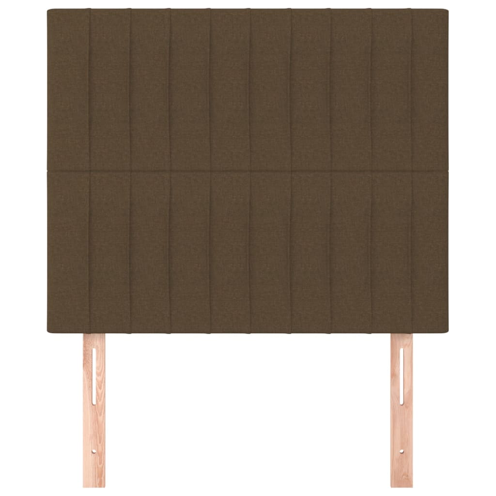vidaXL Zagłówek ciemnobrązowy 80x5x118/128 cm tkanina