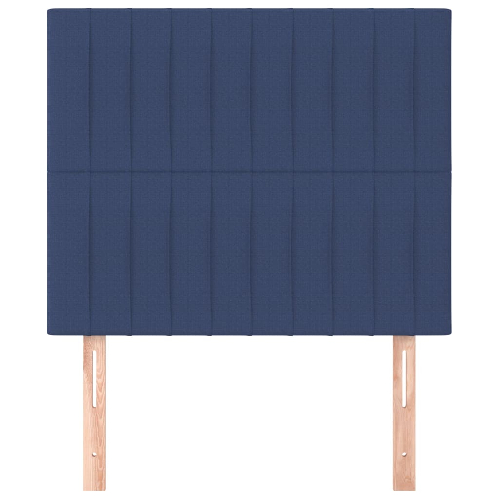 vidaXL Zagłówek niebieski 80x5x118/128 cm tkanina