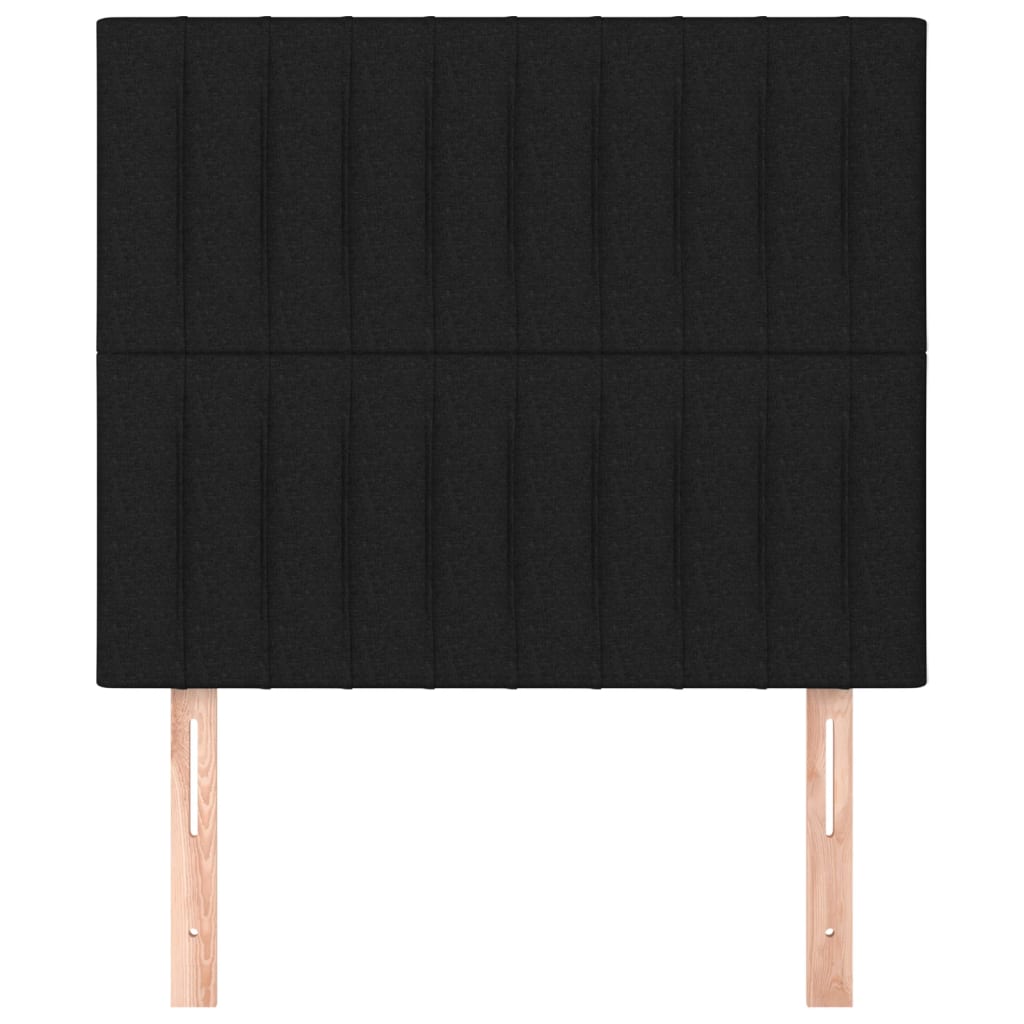 vidaXL Zagłówek czarny 90x5x118/128 cm tkanina