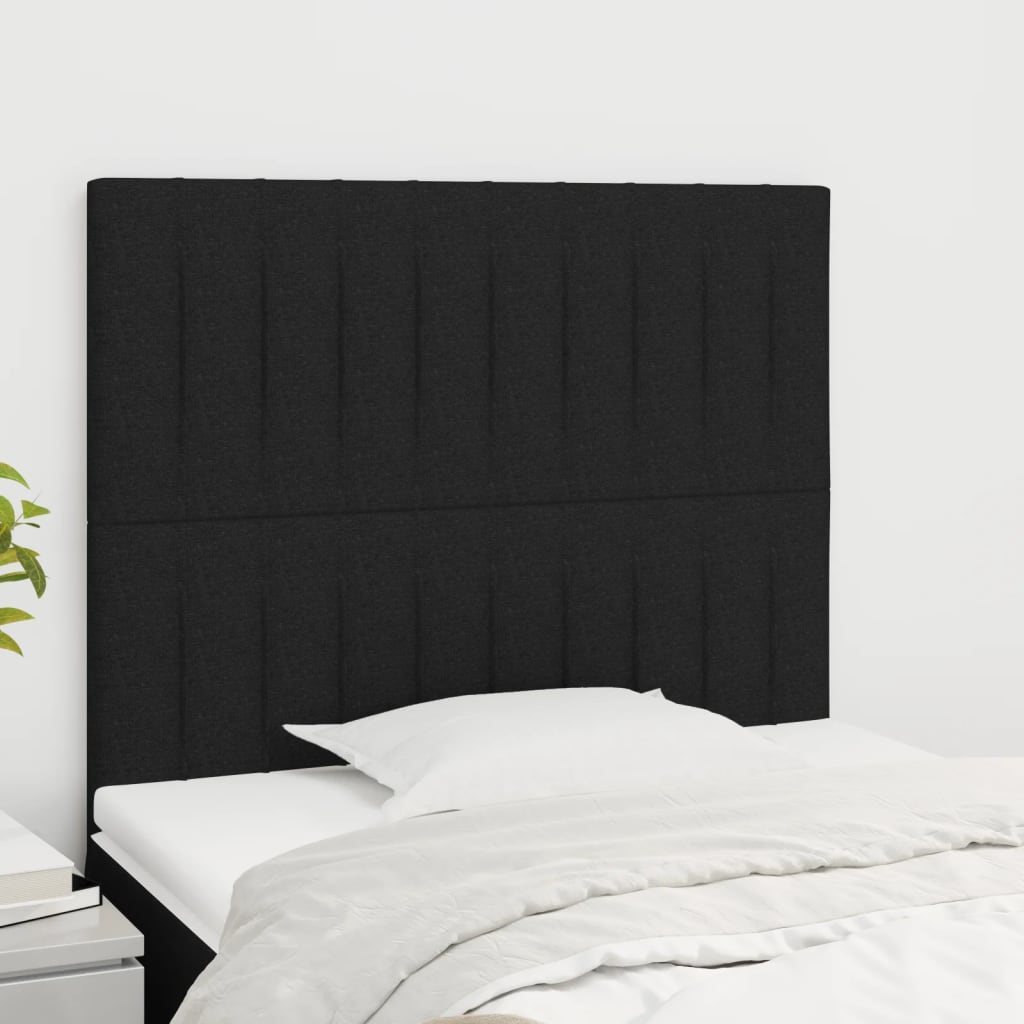 vidaXL Zagłówek czarny 90x5x118/128 cm tkanina