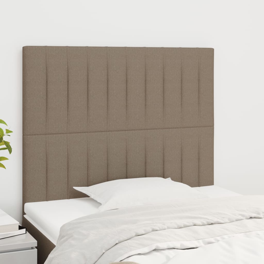 vidaXL Zagłówek taupe 90x5x118/128 cm materiał