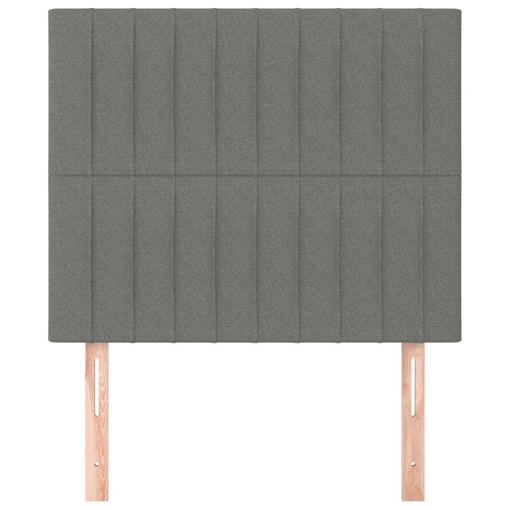 vidaXL Zagłówek ciemnoszary 100x5x118/128 cm tkanina