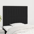 vidaXL Zagłówek czarny 100x5x118/128 cm tkanina
