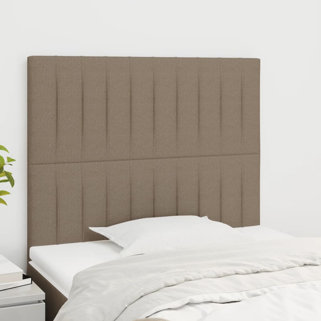vidaXL Zagłówek taupe 100x5x118/128 cm materiał