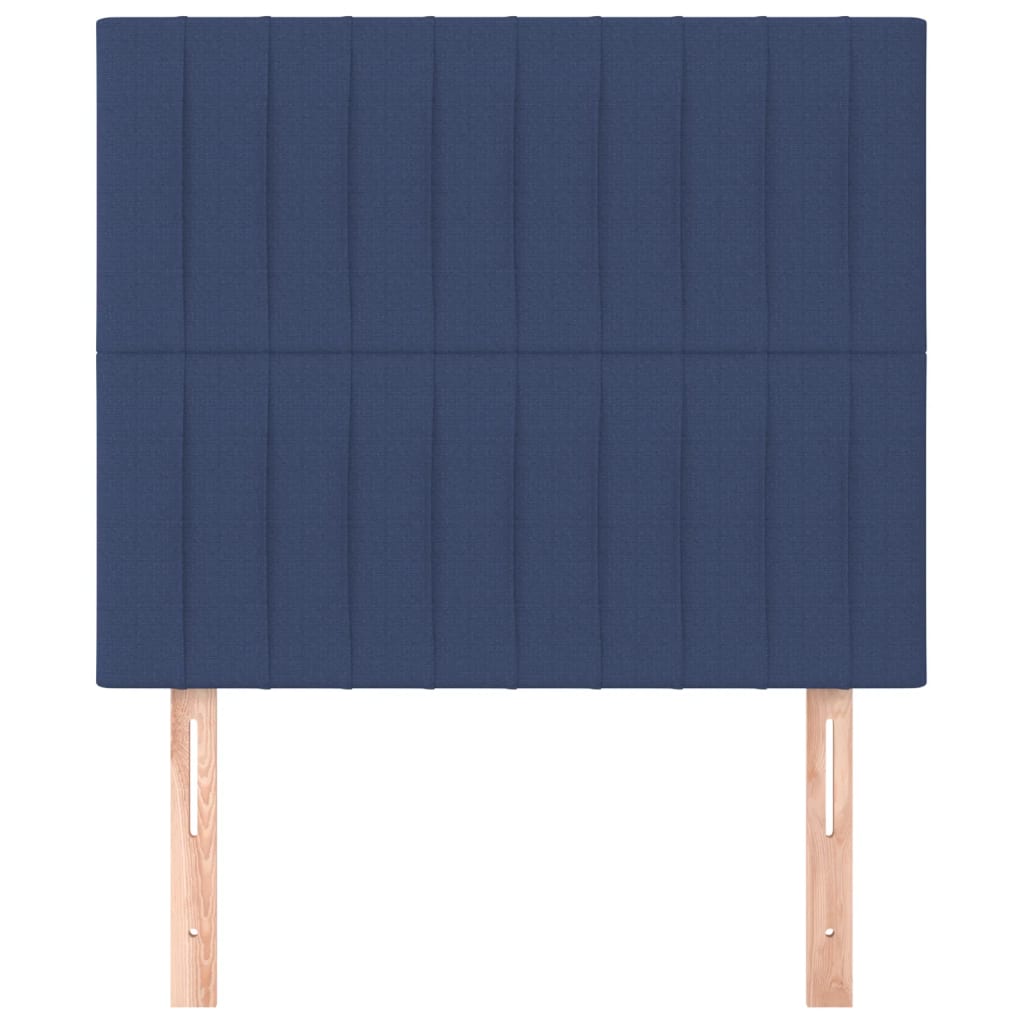 vidaXL Zagłówek niebieski 100x5x118/128 cm tkanina