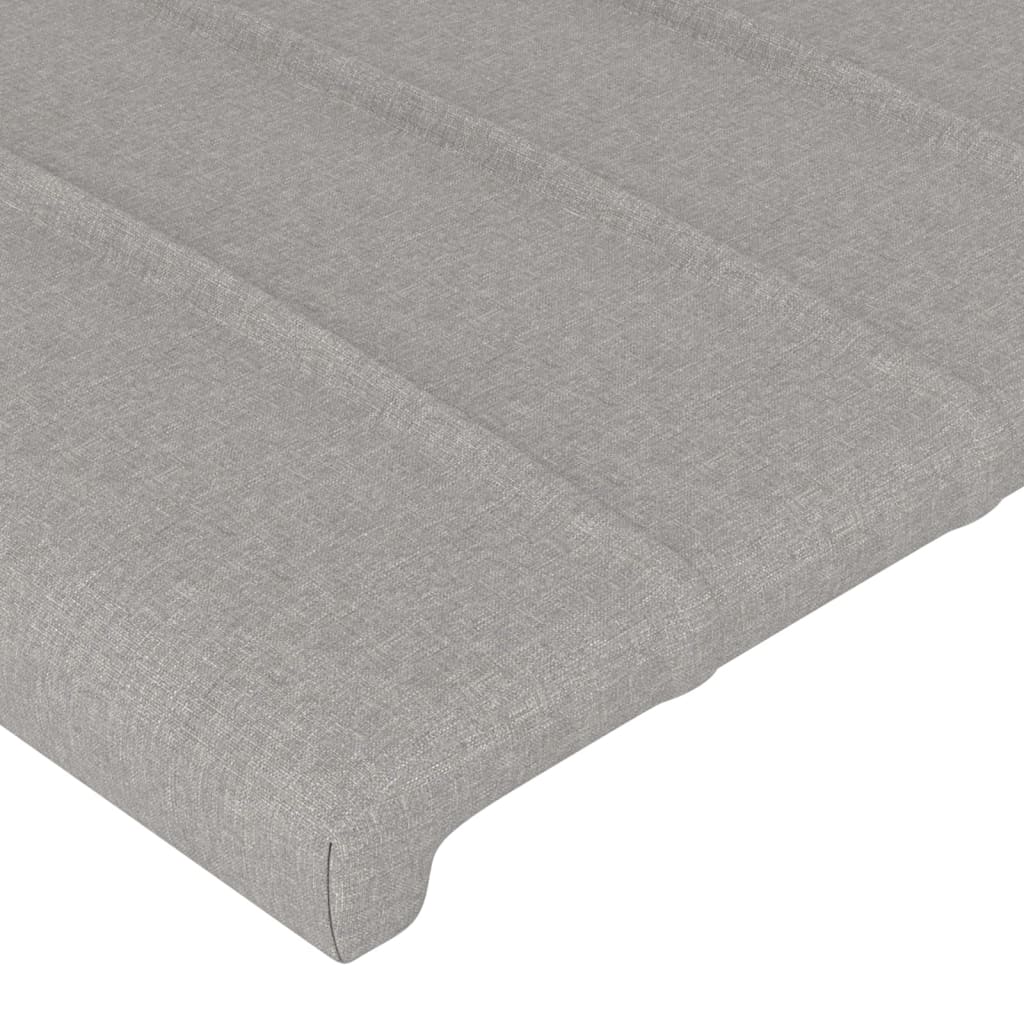 vidaXL Zagłówek jasnoszary 144x5x118/128 cm tkanina