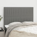 vidaXL Zagłówek ciemnoszary 144x5x118/128 cm materiał