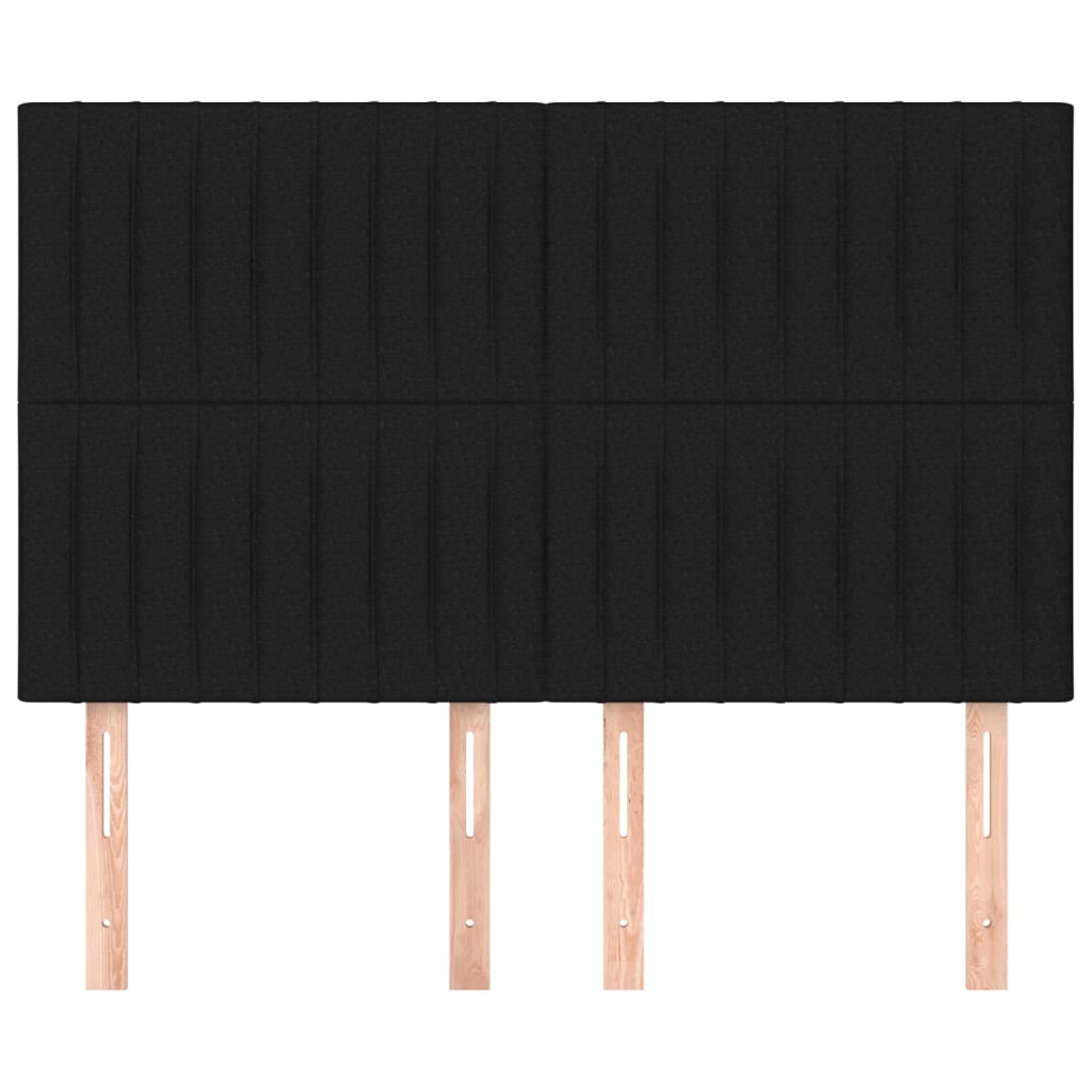 vidaXL Zagłówek czarny 144x5x118/128 cm materiał