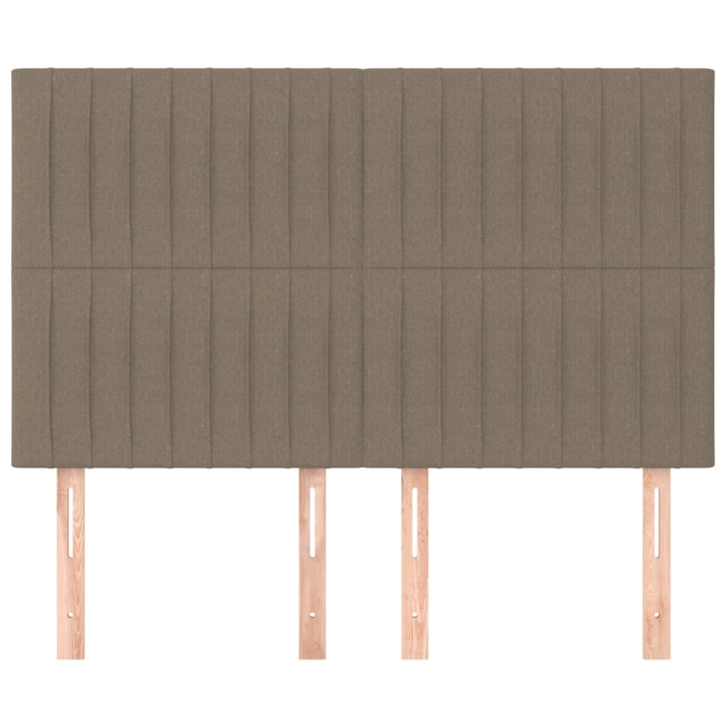 vidaXL Zagłówek taupe 144x5x118/128 cm materiał