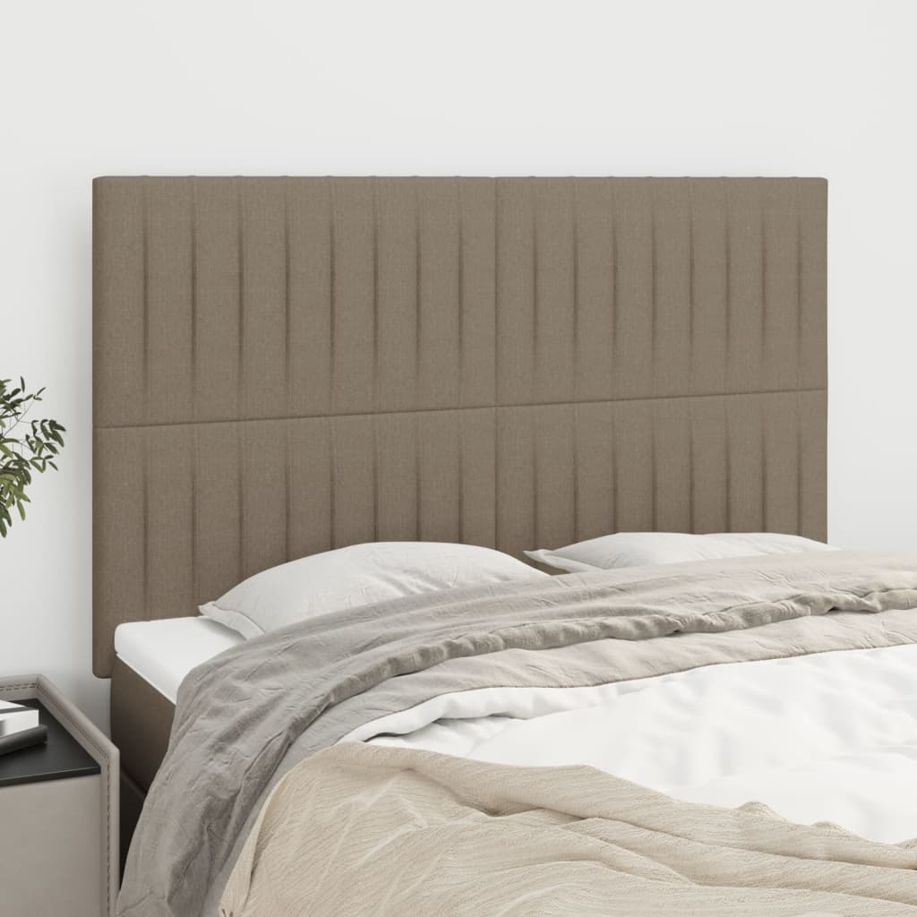 vidaXL Zagłówek taupe 144x5x118/128 cm materiał