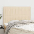 vidaXL Zagłówek kremowy 144x5x118/128 cm materiał