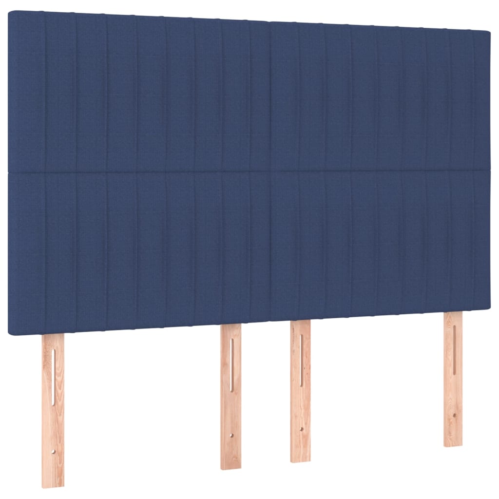 vidaXL Zagłówek niebieski 144x5x118/128 cm tkanina