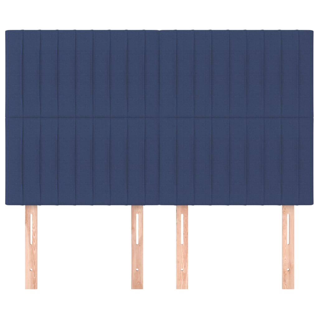 vidaXL Zagłówek niebieski 144x5x118/128 cm tkanina
