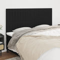 vidaXL Zagłówek czarny 160x5x118/128 cm tkanina
