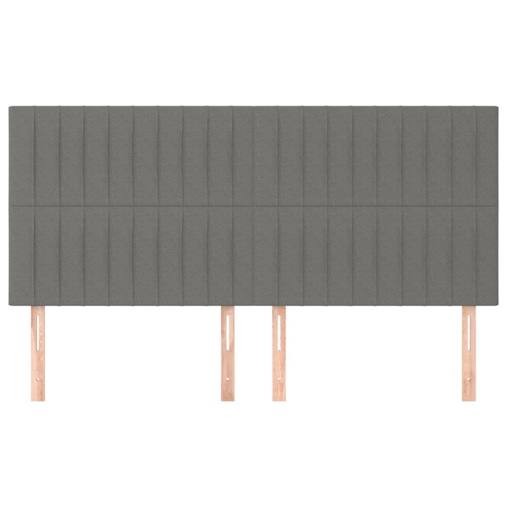 vidaXL Zagłówek ciemnoszary 180x5x118/128 cm materiał