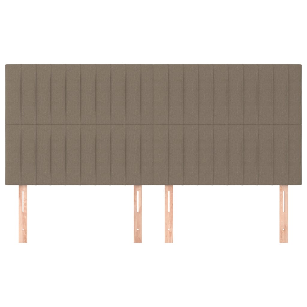 vidaXL Zagłówek taupe 180x5x118/128 cm materiał
