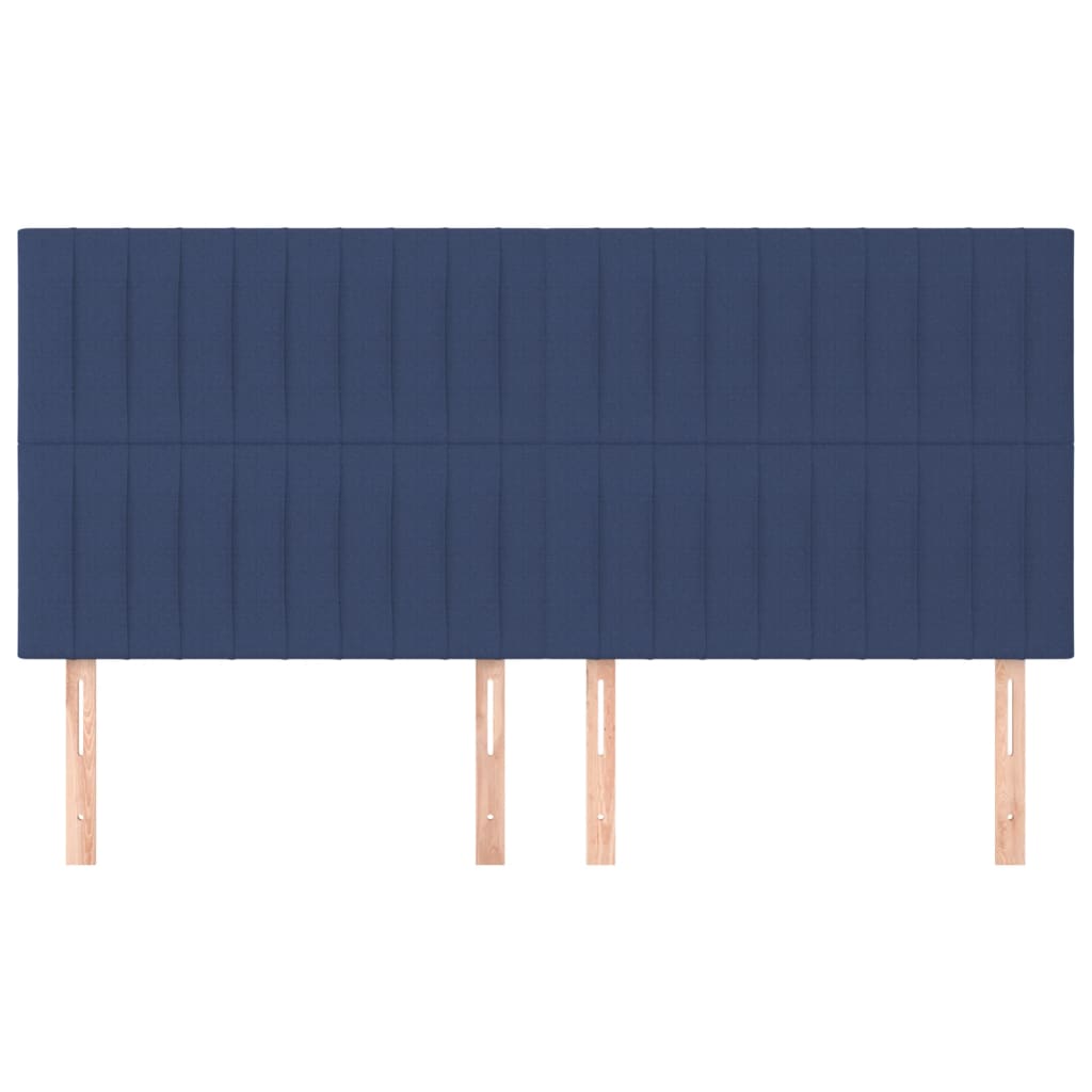 vidaXL Zagłówek niebieski 180x5x118/128 cm tkanina