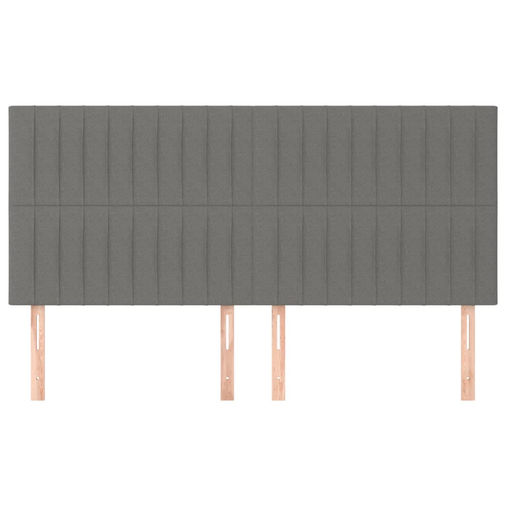 vidaXL Zagłówek ciemnoszary 200x5x118/128 cm tkanina