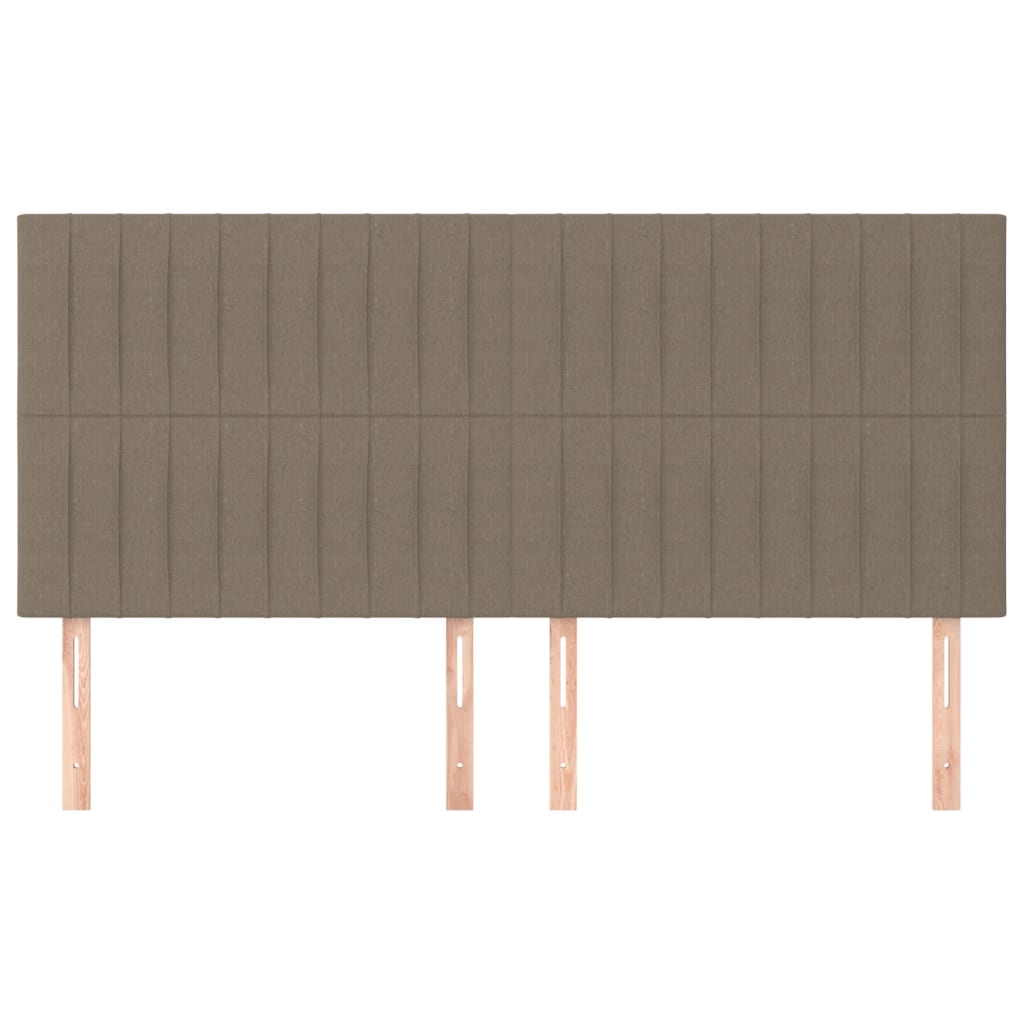 vidaXL Zagłówek taupe 200x5x118/128 cm materiał