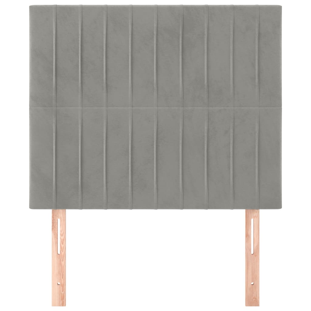vidaXL Zagłówek jasnoszary 80x5x118/128 cm aksamit