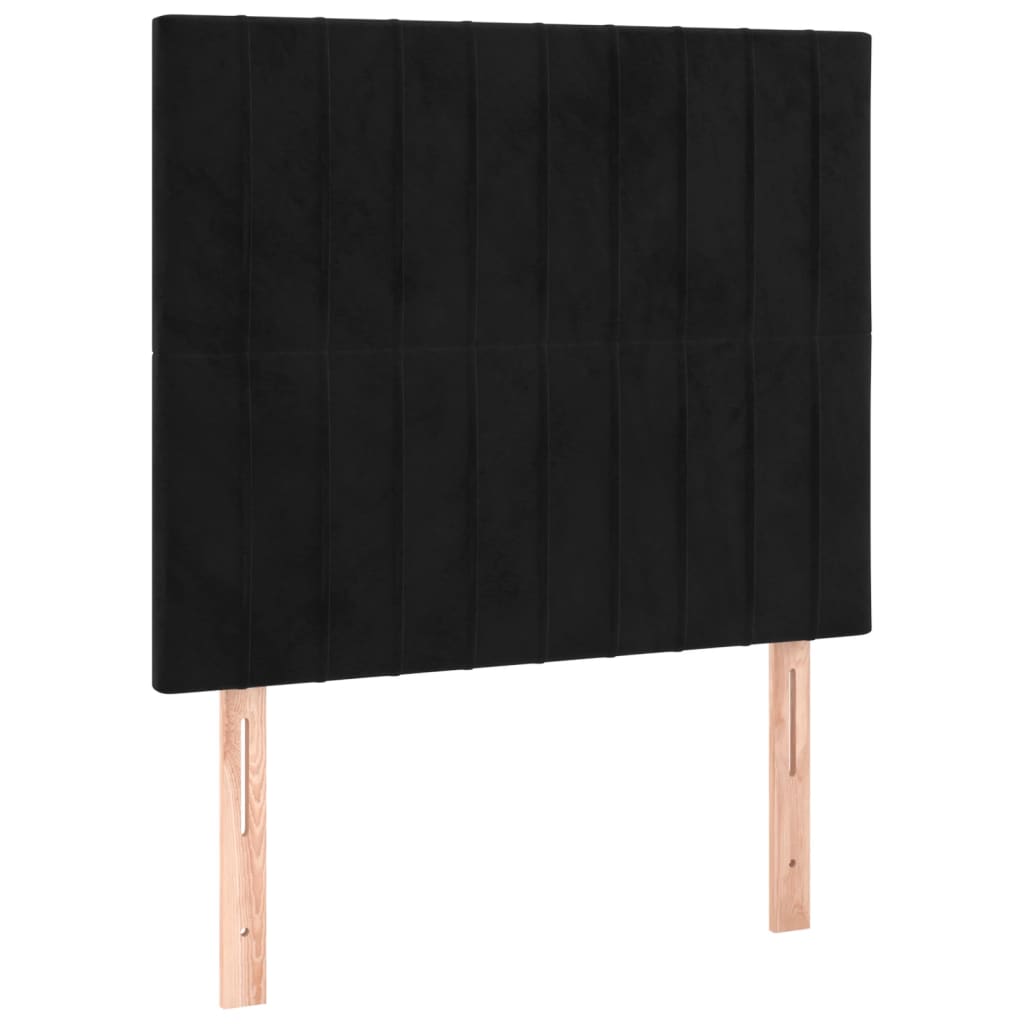 vidaXL Zagłówek czarny 80x5x118/128 cm aksamit