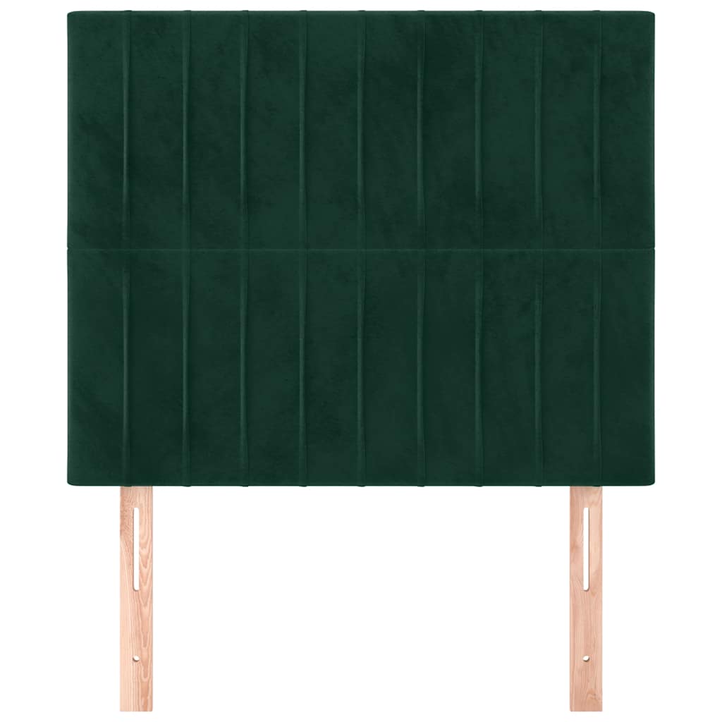 vidaXL Zagłówek ciemnozielony 80x5x118/128 cm aksamit