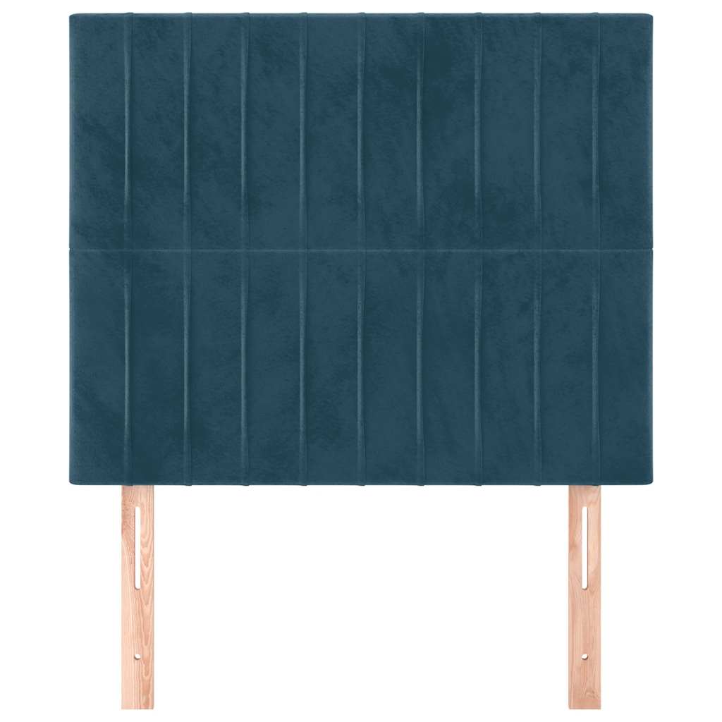 vidaXL Zagłówek granatowy 80x5x118/128 cm aksamit