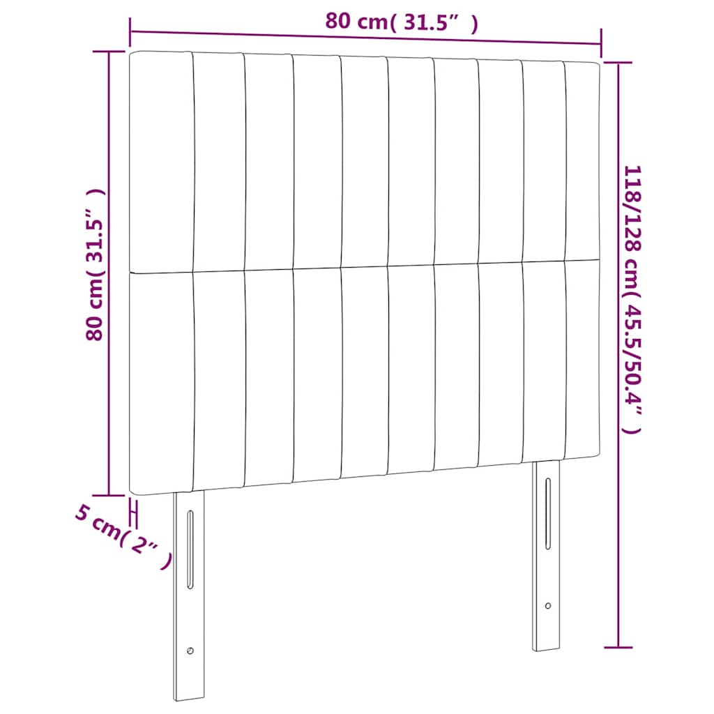 vidaXL Zagłówek granatowy 80x5x118/128 cm aksamit