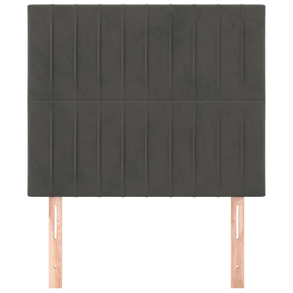 vidaXL Zagłówek ciemnoszary 90x5x118/128 cm aksamit