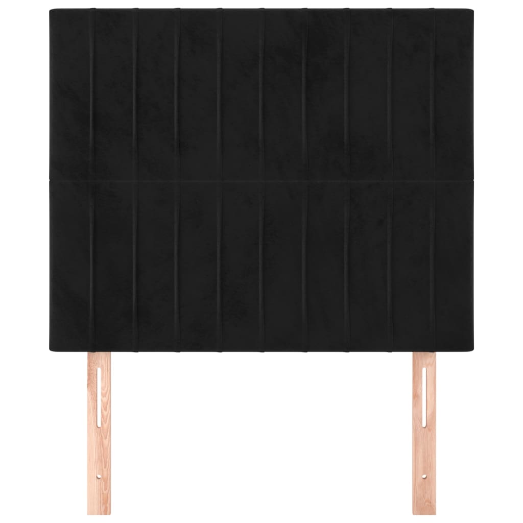 vidaXL Zagłówek czarny 100x5x118/128 cm aksamit