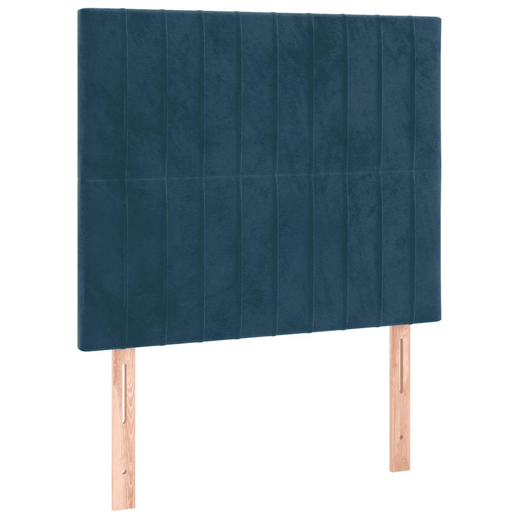 vidaXL Zagłówek granatowy 100x5x118/128 cm aksamit