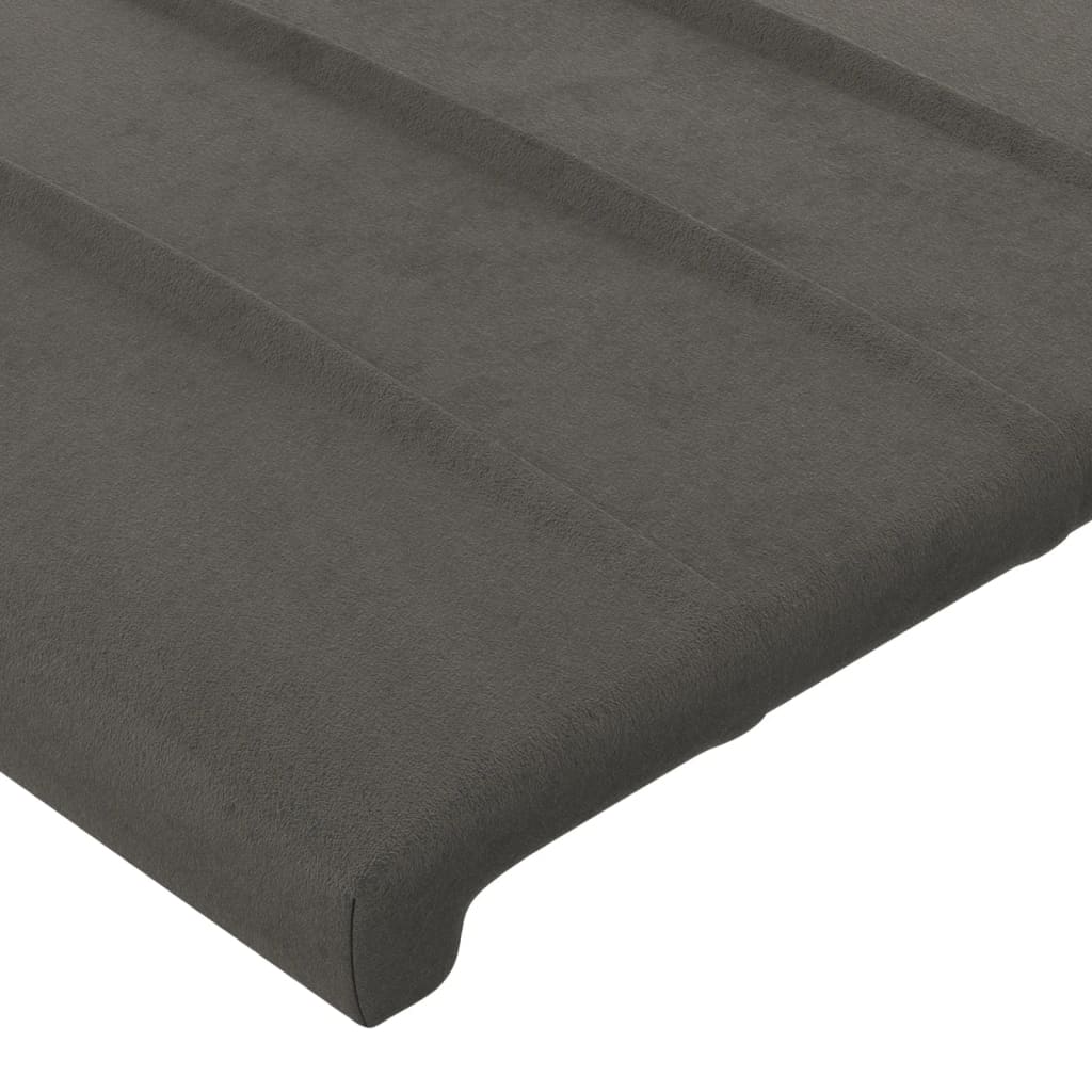 vidaXL Zagłówek ciemnoszary 160x5x118/128 cm aksamit
