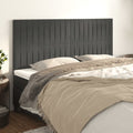 vidaXL Zagłówek ciemnoszary 160x5x118/128 cm aksamit