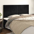 vidaXL Zagłówek czarny 160x5x118/128 cm aksamit