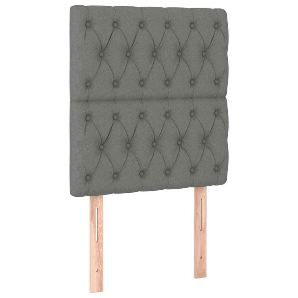 vidaXL Zagłówek ciemnoszary 80x7x118/128 cm tkanina