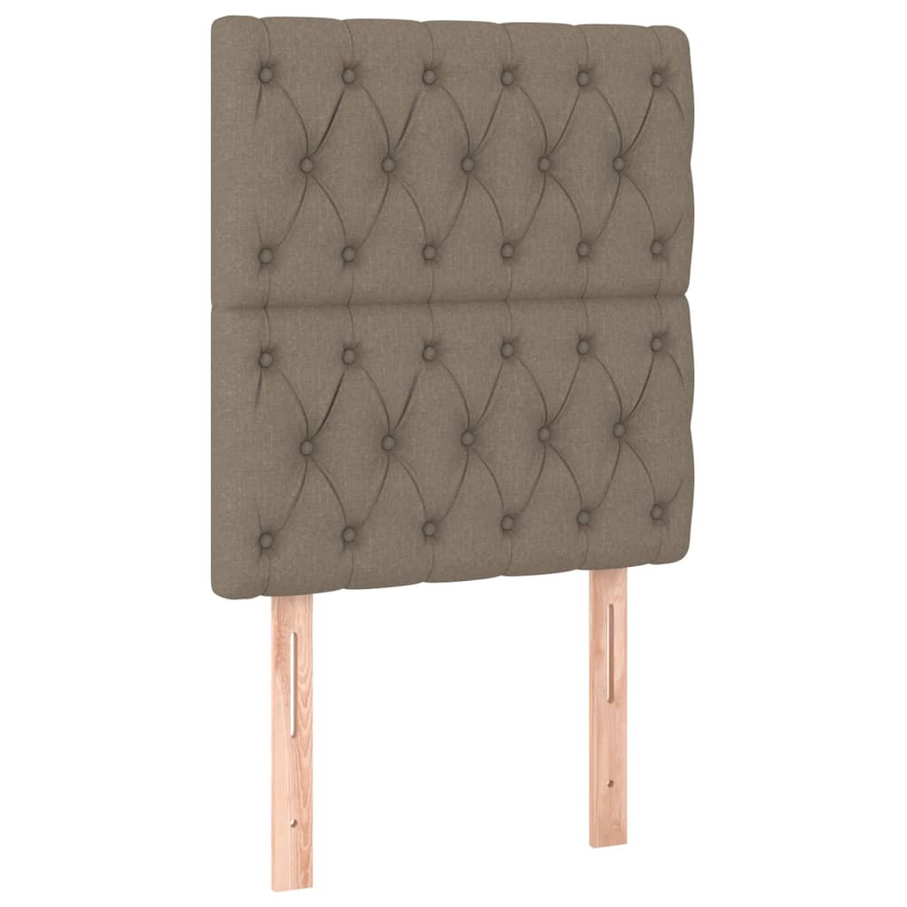vidaXL Zagłówek taupe 80x7x118/128 cm materiał